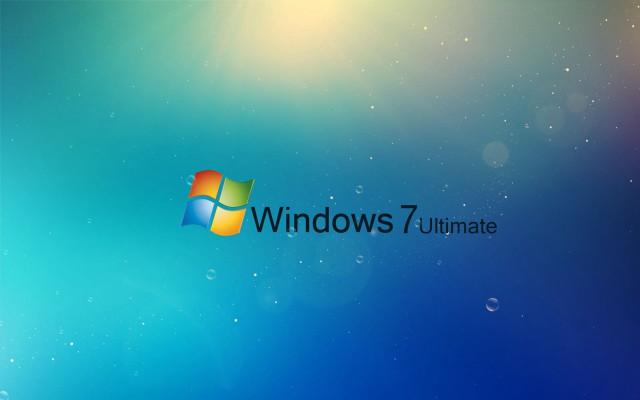 Blue green background windows7 ultimate free wallpaper - medium preview image