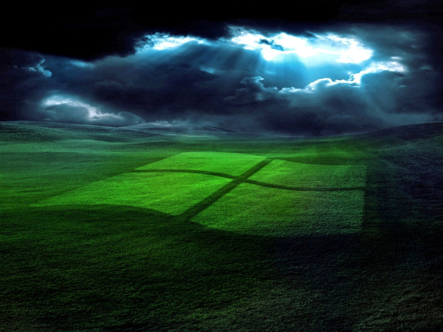 Green field cross shadow dark #2 free wallpaper - medium preview image