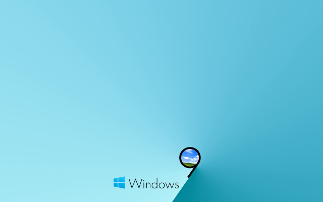 Blue wall window blue sky free wallpaper - medium preview image