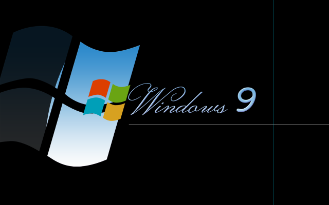 Windows logo black background windows9 free wallpaper - medium preview image