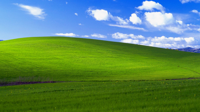 Green field blue sky clouds #12 free wallpaper - medium preview image