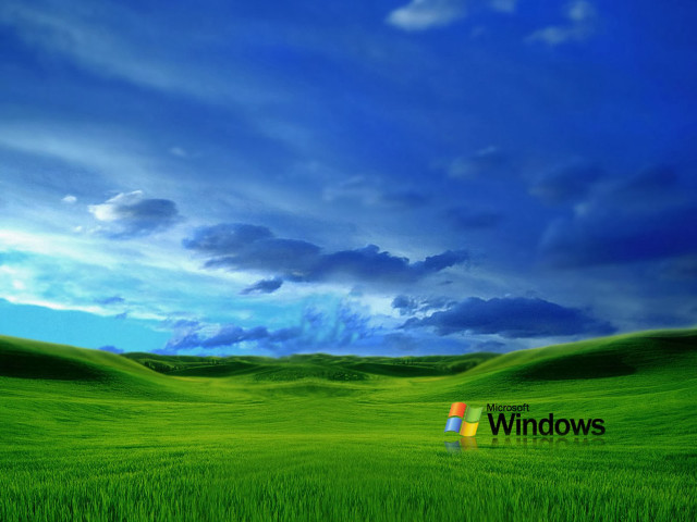 Green field blue sky clouds #90 free wallpaper - medium preview image