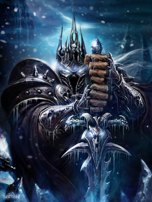 Man armor sword ice ground free wallpaper - medium preview image