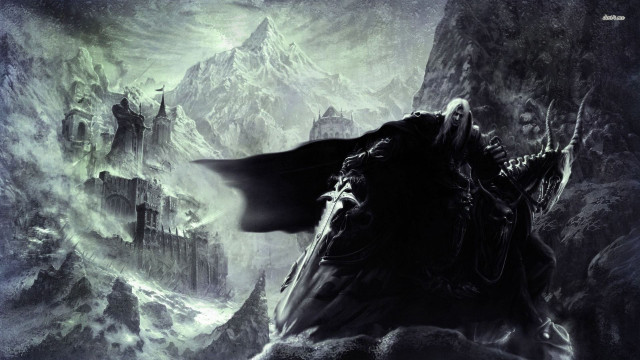 Man riding horse mountain castle free wallpaper - medium preview image