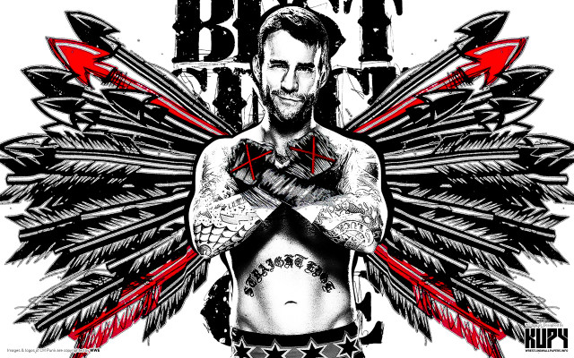 Tattooed man wings blackwhite red free wallpaper - medium preview image
