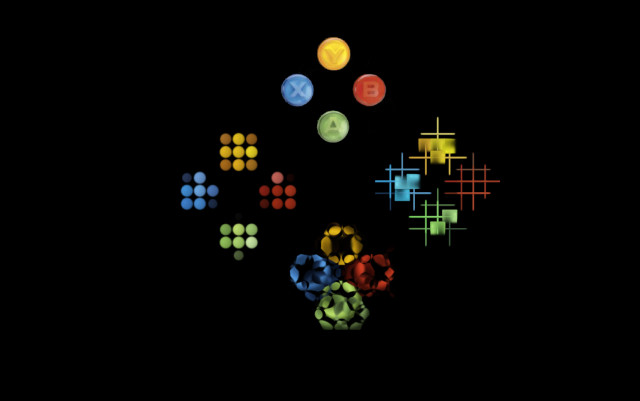 Colored circles black background white #2 free wallpaper - medium preview image