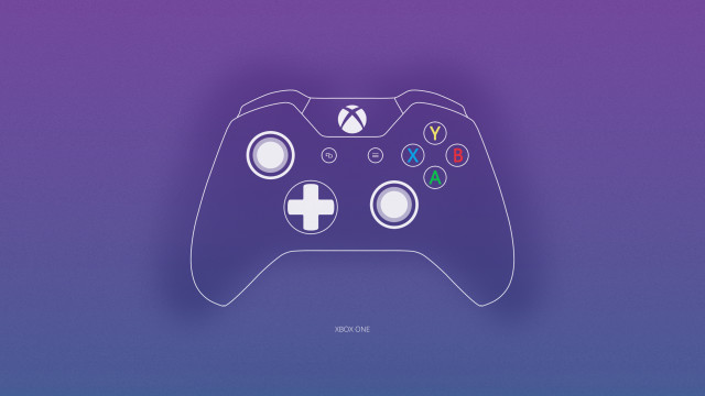 Purple controller white outline game free wallpaper - medium preview image
