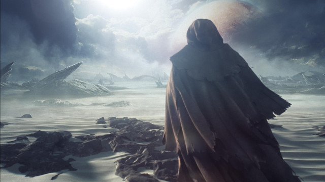 Woman long dress desert giant free wallpaper - medium preview image