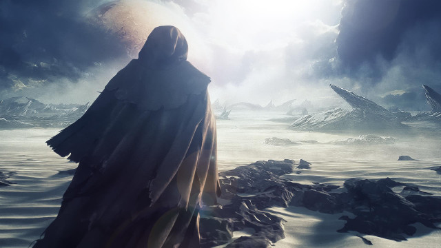 Man robe desert alien object free wallpaper - medium preview image