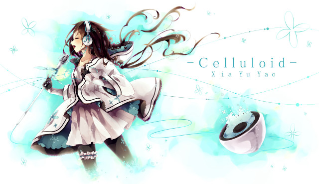 Girl microphone hat cellphone tea free wallpaper - medium preview image