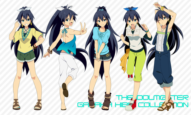 Anime girls long hair short #2 free wallpaper - medium preview image