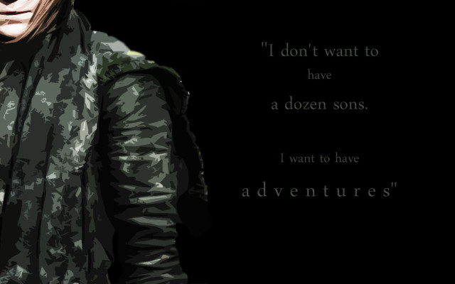 Man camouflage jacket quote adventures free wallpaper - medium preview image