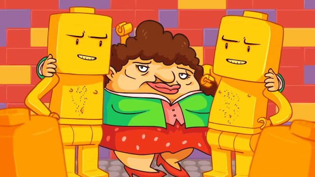 Cartoon characters beer mug lemon free wallpaper - medium preview image