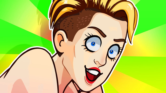 Woman blue eyes yellow hair free wallpaper - medium preview image