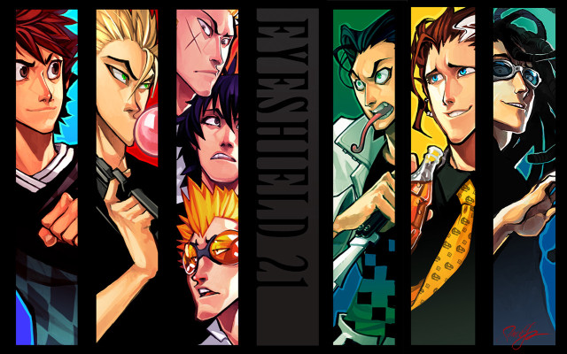 Anime characters diverse colors sizes free wallpaper - medium preview image