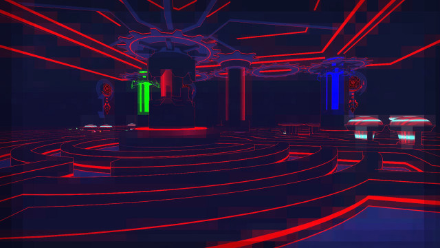 Circular room neon light clock free wallpaper - medium preview image
