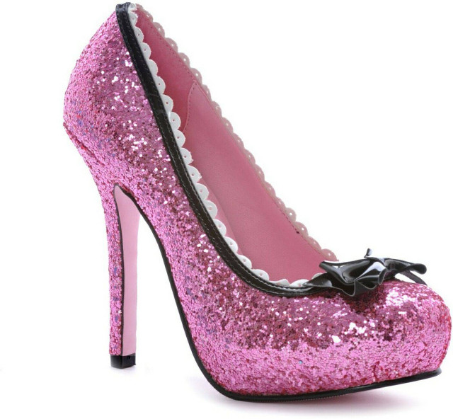 Pink high heeled shoe bow free wallpaper - medium preview image