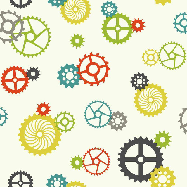 Colorful gears white background red free wallpaper - medium preview image