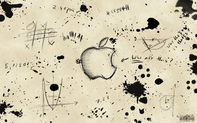 Apple drawing ink splatters ink #2 free wallpaper - medium preview image