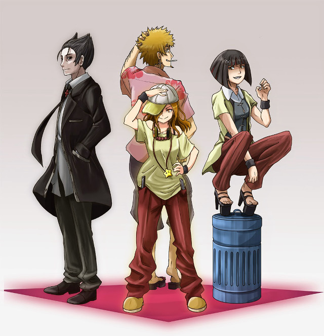 Group people pink floor trash free wallpaper - medium preview image