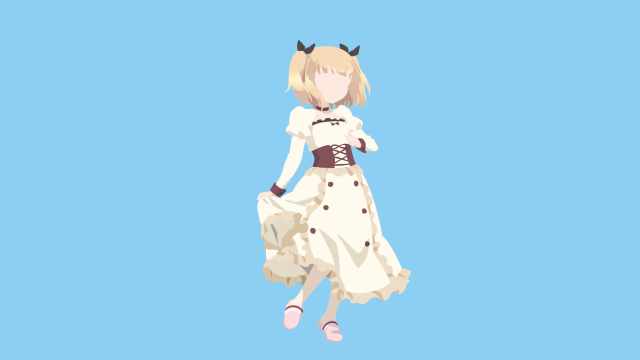 Woman dress flying blue sky free wallpaper - medium preview image