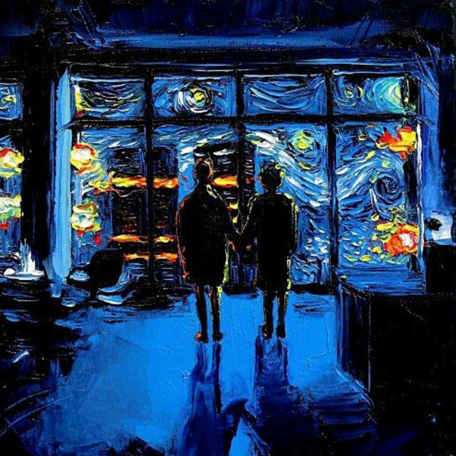 People window night sky stars free wallpaper - medium preview image