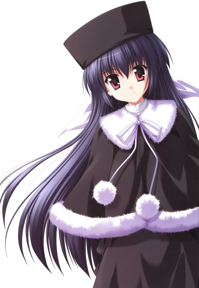Girl black dress hat long free wallpaper - medium preview image