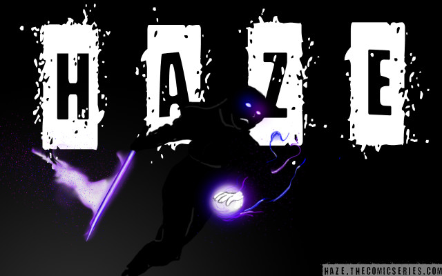 Man glowing purple light haze free wallpaper - medium preview image