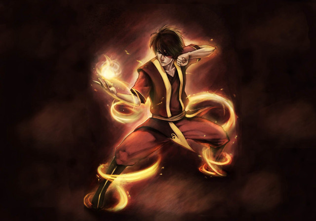 Man red yellow outfit flame free wallpaper - medium preview image