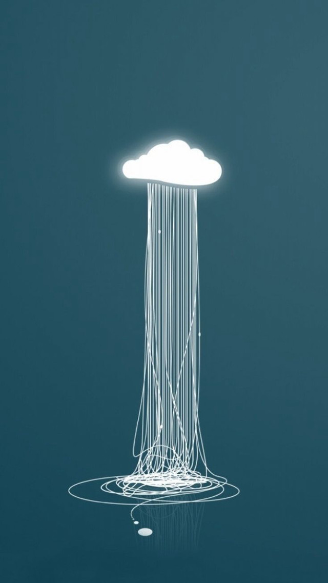 Cloud lights hanging strings floating free wallpaper - medium preview image