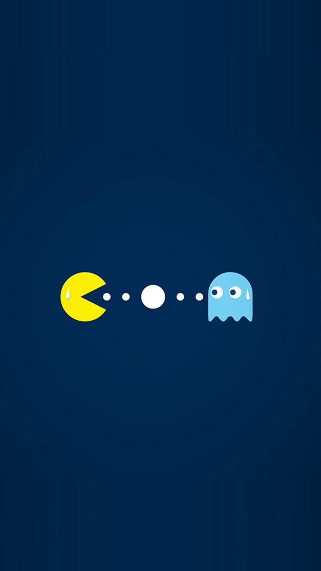 Pacman pixel art night sky free wallpaper - medium preview image