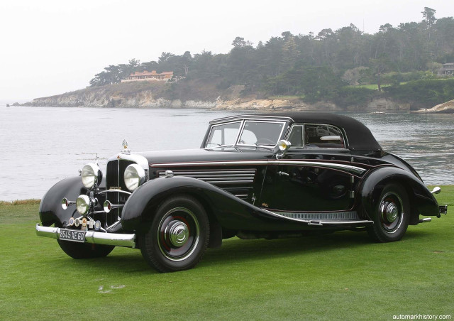 Classic car grassy field water free wallpaper - medium preview image