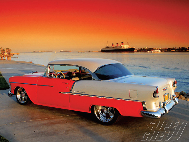 Red silver car ocean cruise free wallpaper - medium preview image
