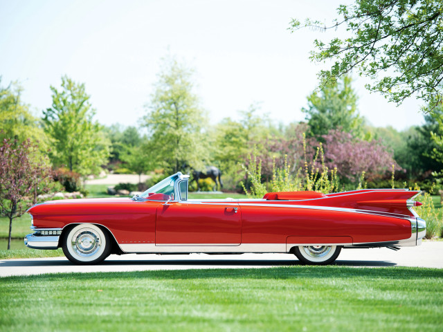 Red convertible park trees sky free wallpaper - medium preview image