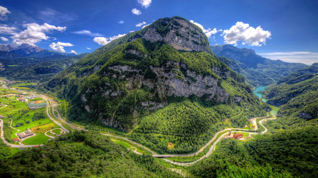 Scenic mountain winding road river free wallpaper - medium preview image