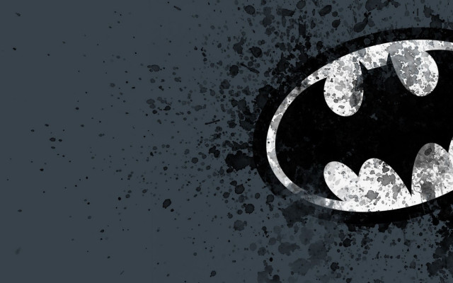 Batman symbol grungy black background free wallpaper - medium preview image