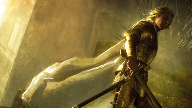Man armor sword painting white free wallpaper - medium preview image