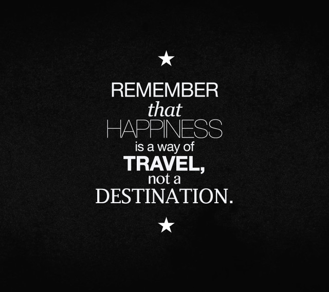 Black white quote happiness travel free wallpaper - medium preview image