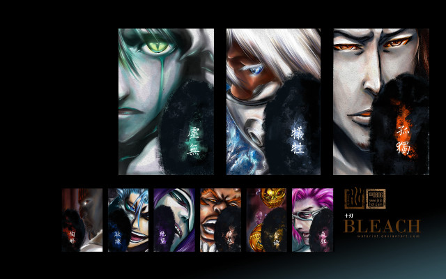 Anime characters expressions hair colors free wallpaper - medium preview image