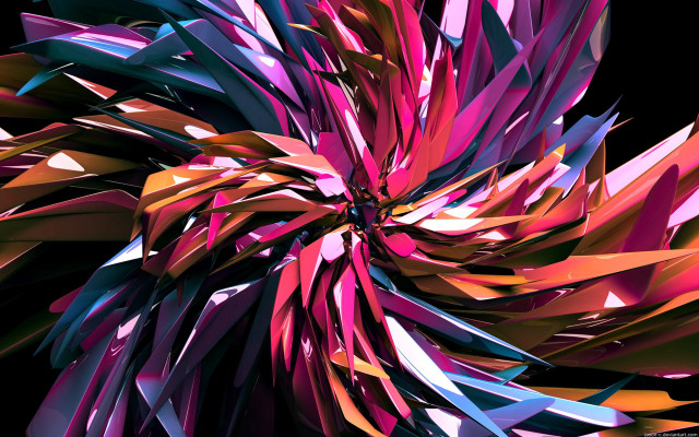 Colorful abstract design black background #8 free wallpaper - medium preview image