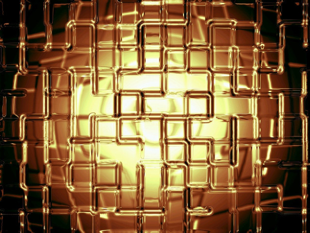 Yellow background squares pattern center free wallpaper - medium preview image