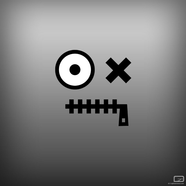Black white face ruler mouth free wallpaper - medium preview image
