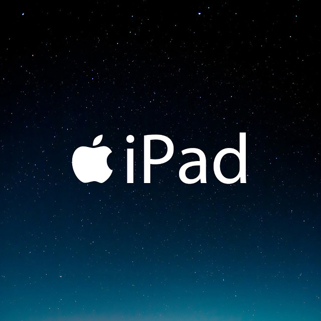 Apple logo dark background stars free wallpaper - medium preview image