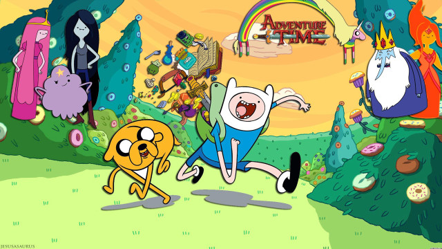 Cartoon character running park background free wallpaper - medium preview image