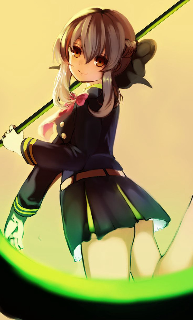 Girl green pole light anime free wallpaper - medium preview image