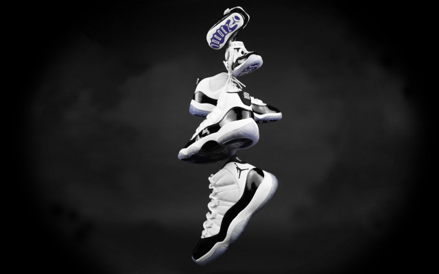 Sneakers flying shoe top bottom free wallpaper - medium preview image