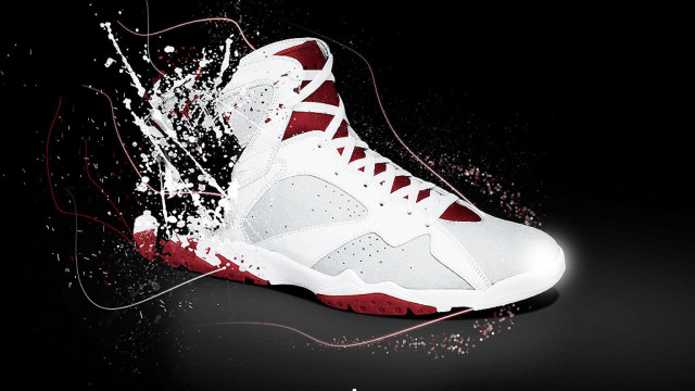 Sneakers splashing paint black background free wallpaper - medium preview image