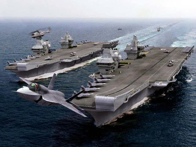 Aircraft carrier ocean ships plane free wallpaper - medium preview image