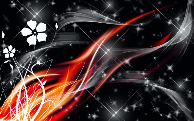 Black background red orange swirl free wallpaper - medium preview image