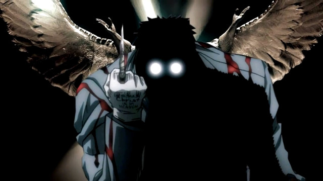 Man wings flashlight demon face free wallpaper - medium preview image